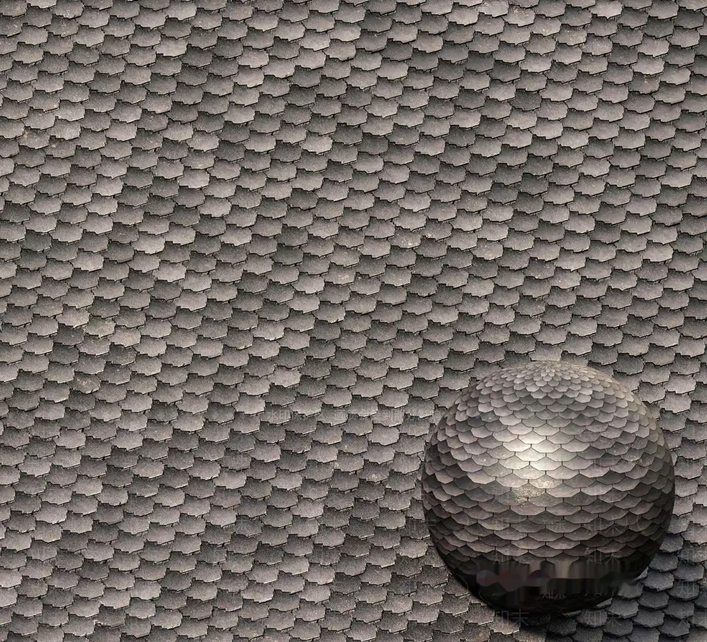 A Gray Scale Sphere 3D Model – 17159 – VRAY Render