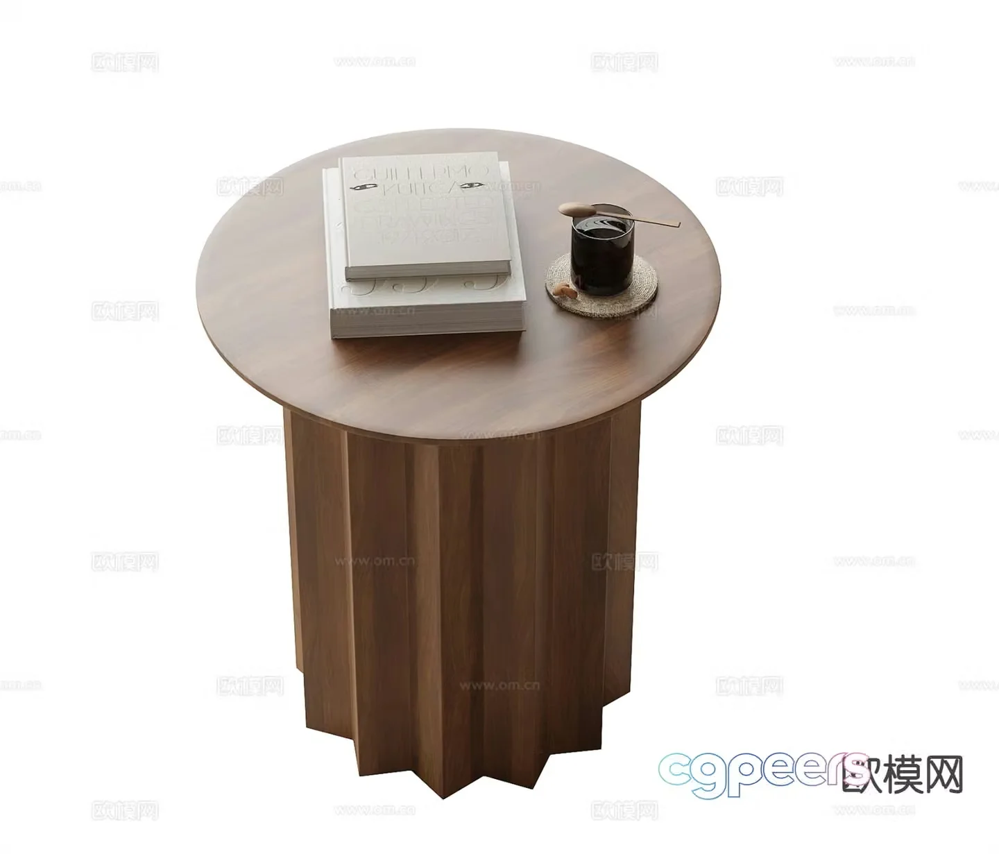 Modern round side table corner table 3d model