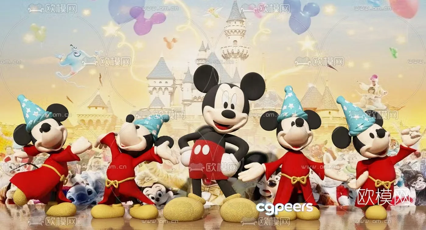 Modern Mickey Mouse Mickey figure toy 3d model