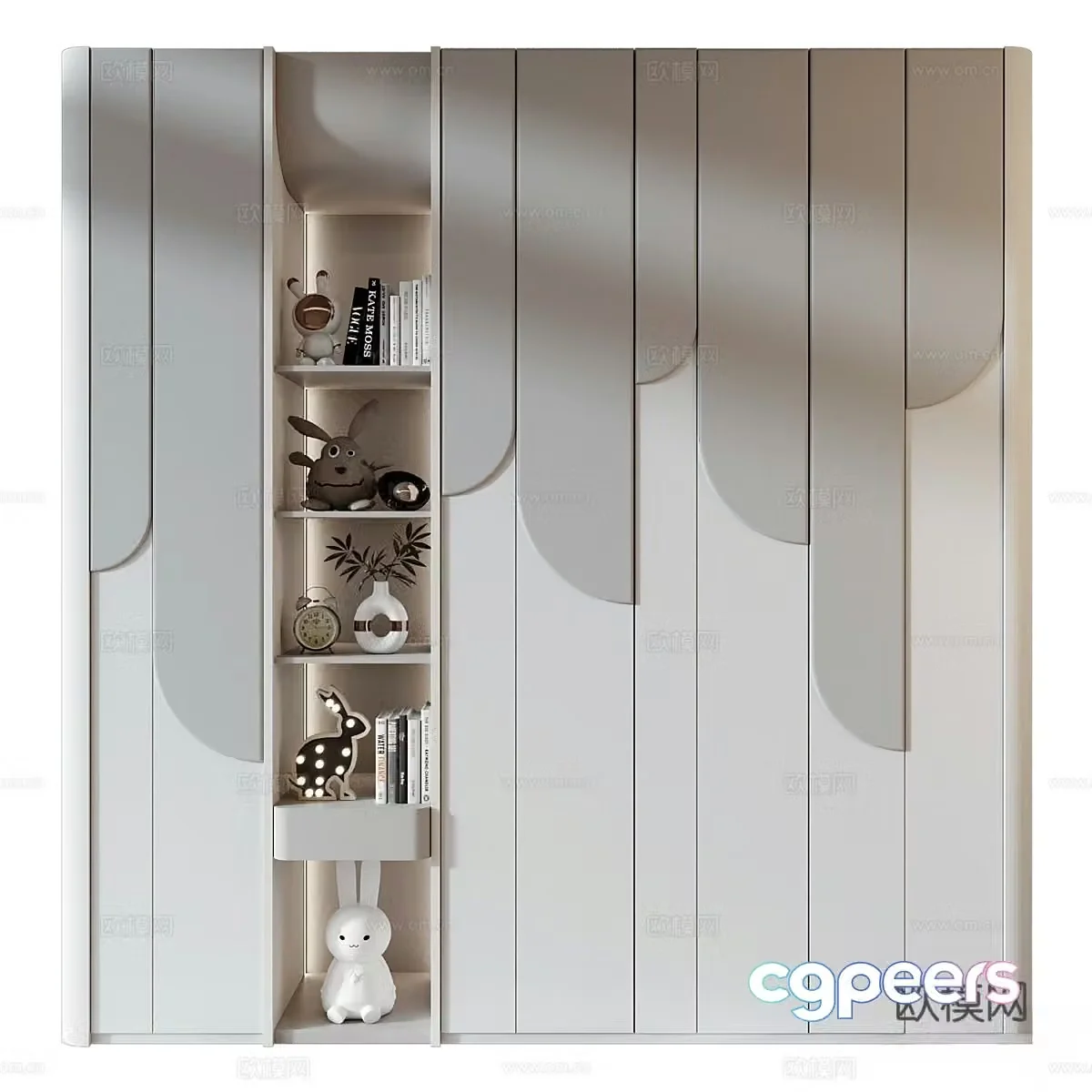 Modern children’s wardrobe 3d model