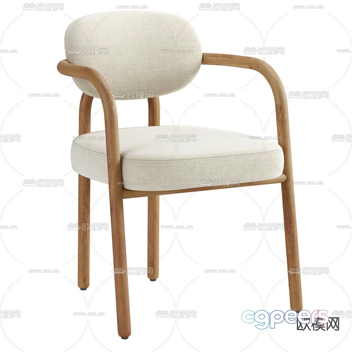 Melqui chair dining chair 3d model