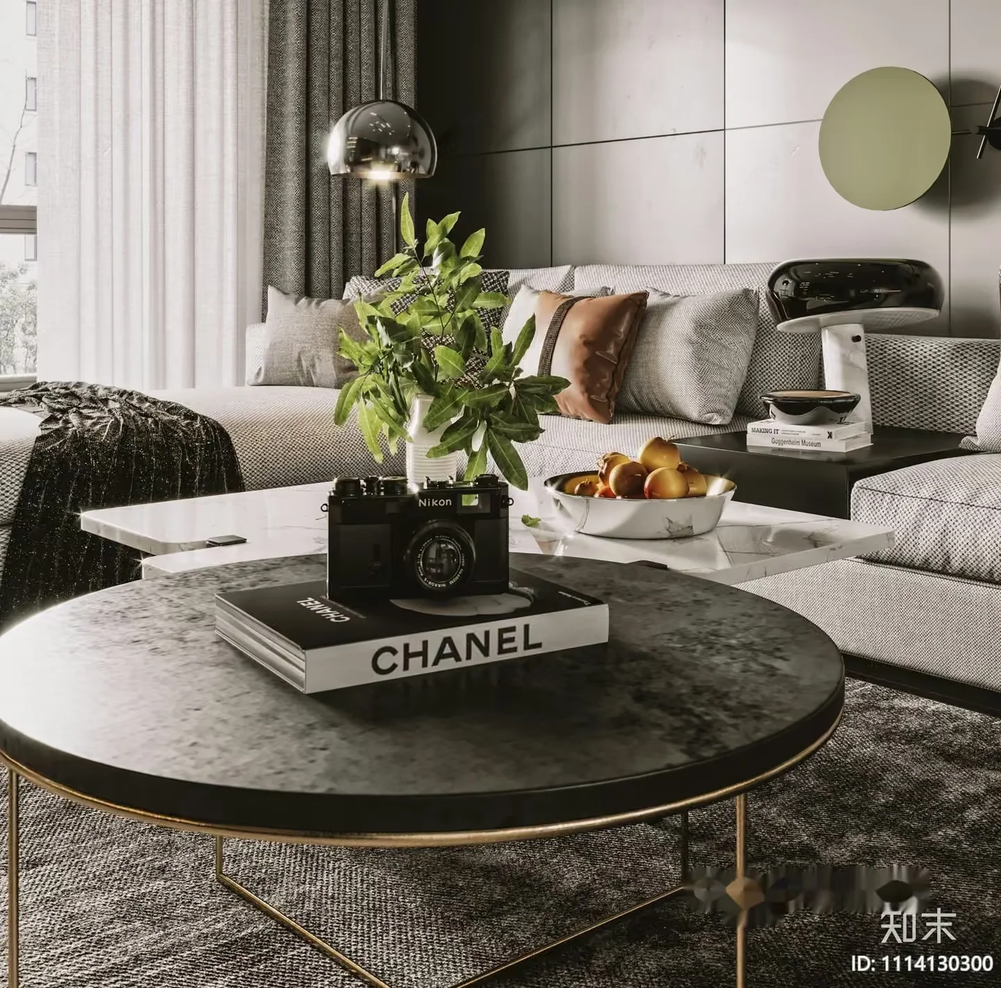 Modern Living Room 3D Model – 21836 – VRAY Render