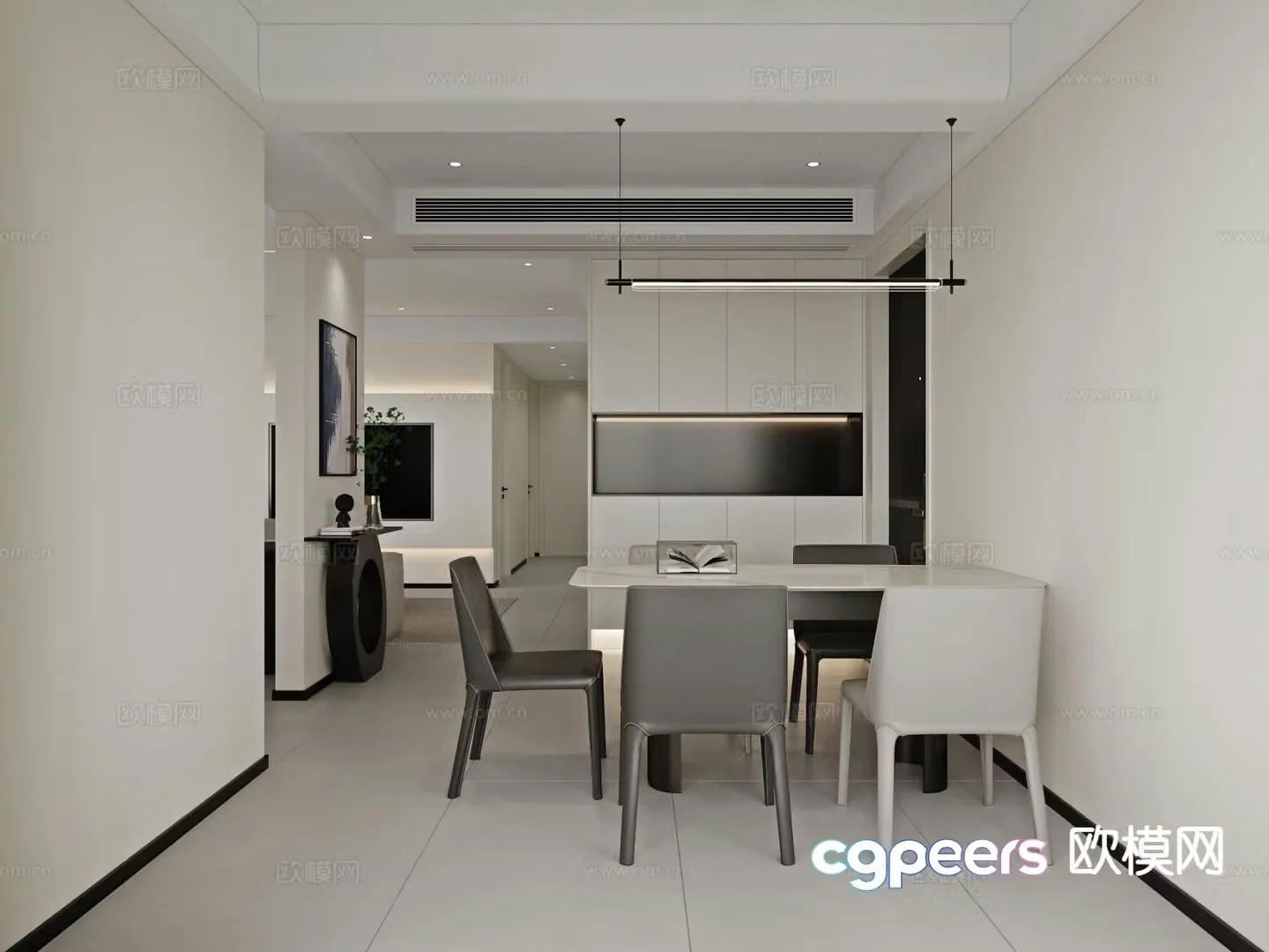 Modern restaurant 3d model