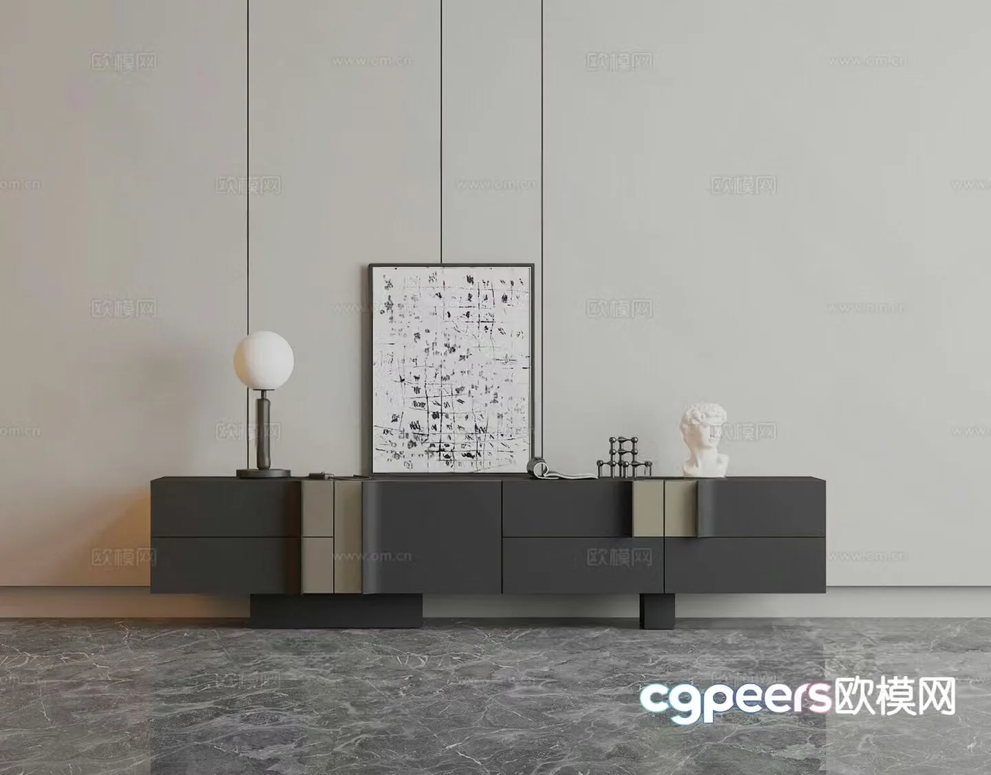 Modern TV cabinet 3d model