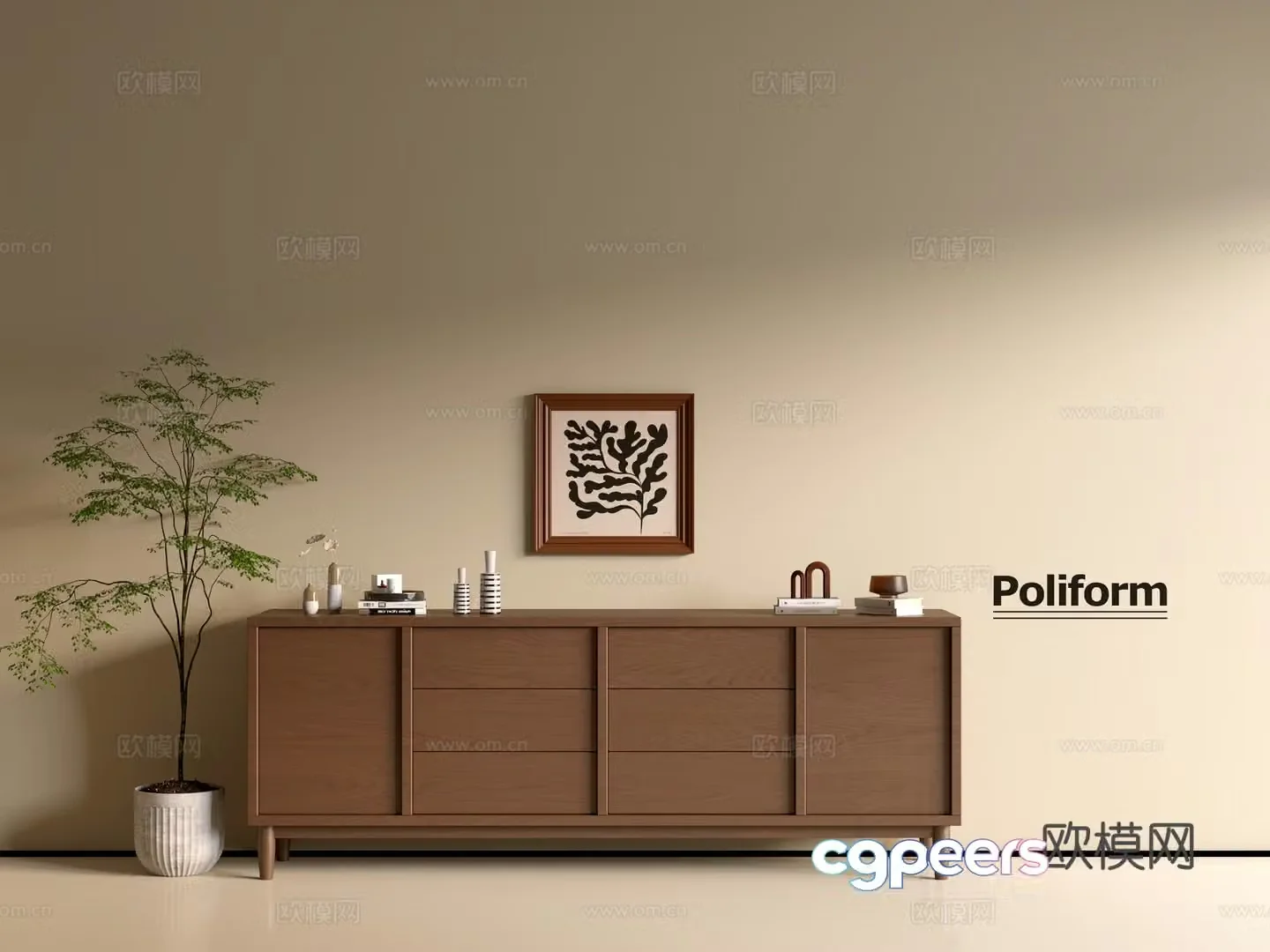 Modern wood grain cabinet ins wind minimalist wind cabinet whole cabinet sideboard balcony cabinet storage 3D model
