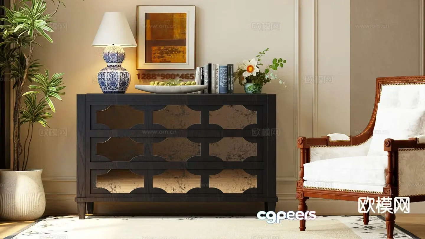 French sideboard 3d model