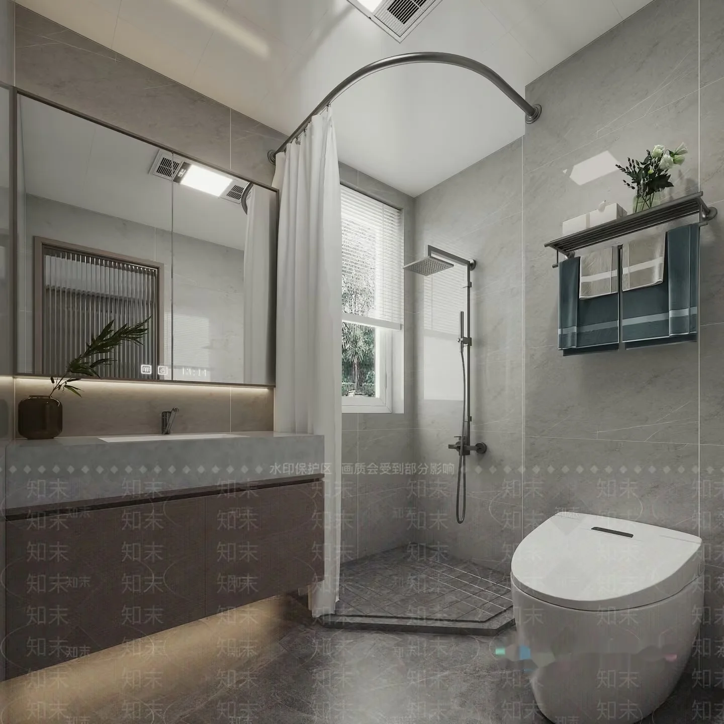Modern Bathroom 3D Model – 2628 – VRAY Render