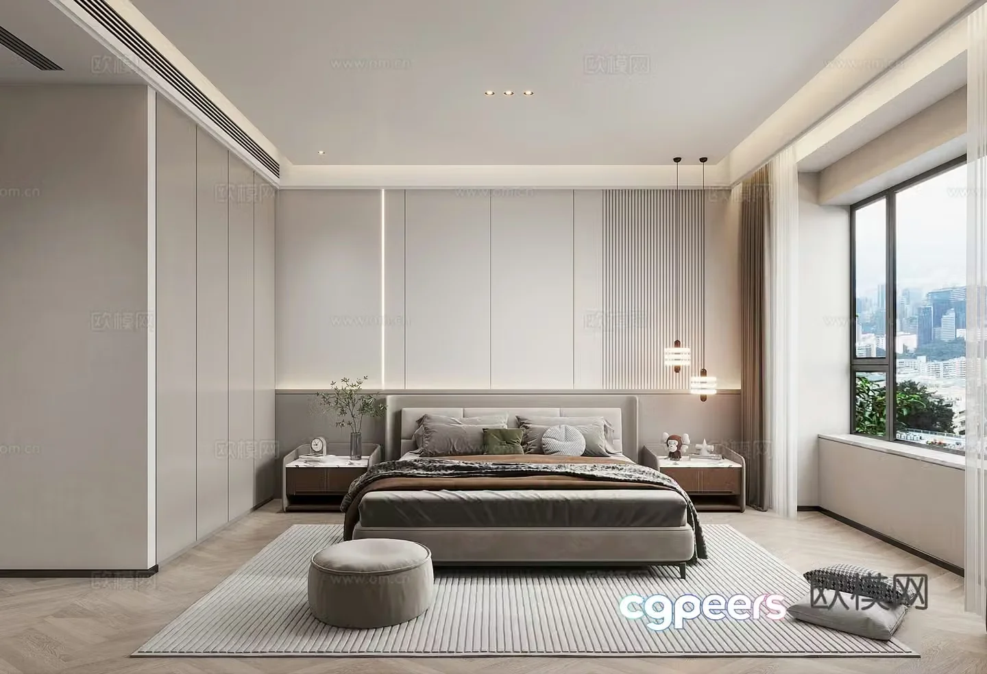 Modern bedroom Italian bedroom 3d model