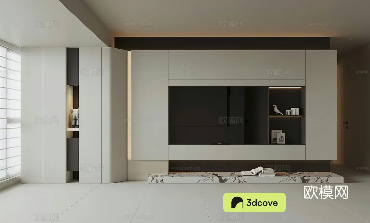 Modern TV background wall