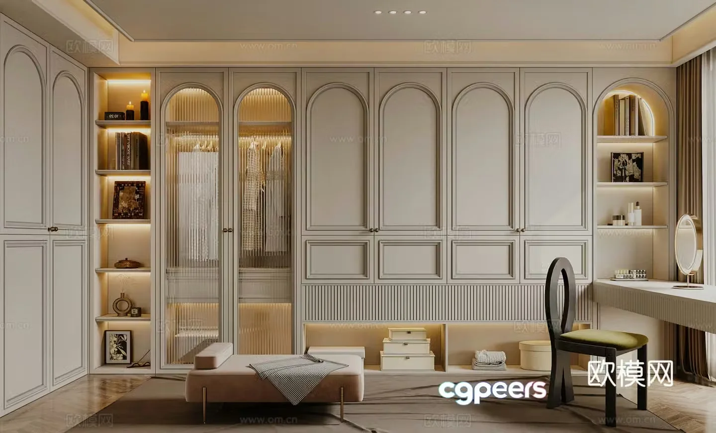 French cloakroom 3d model