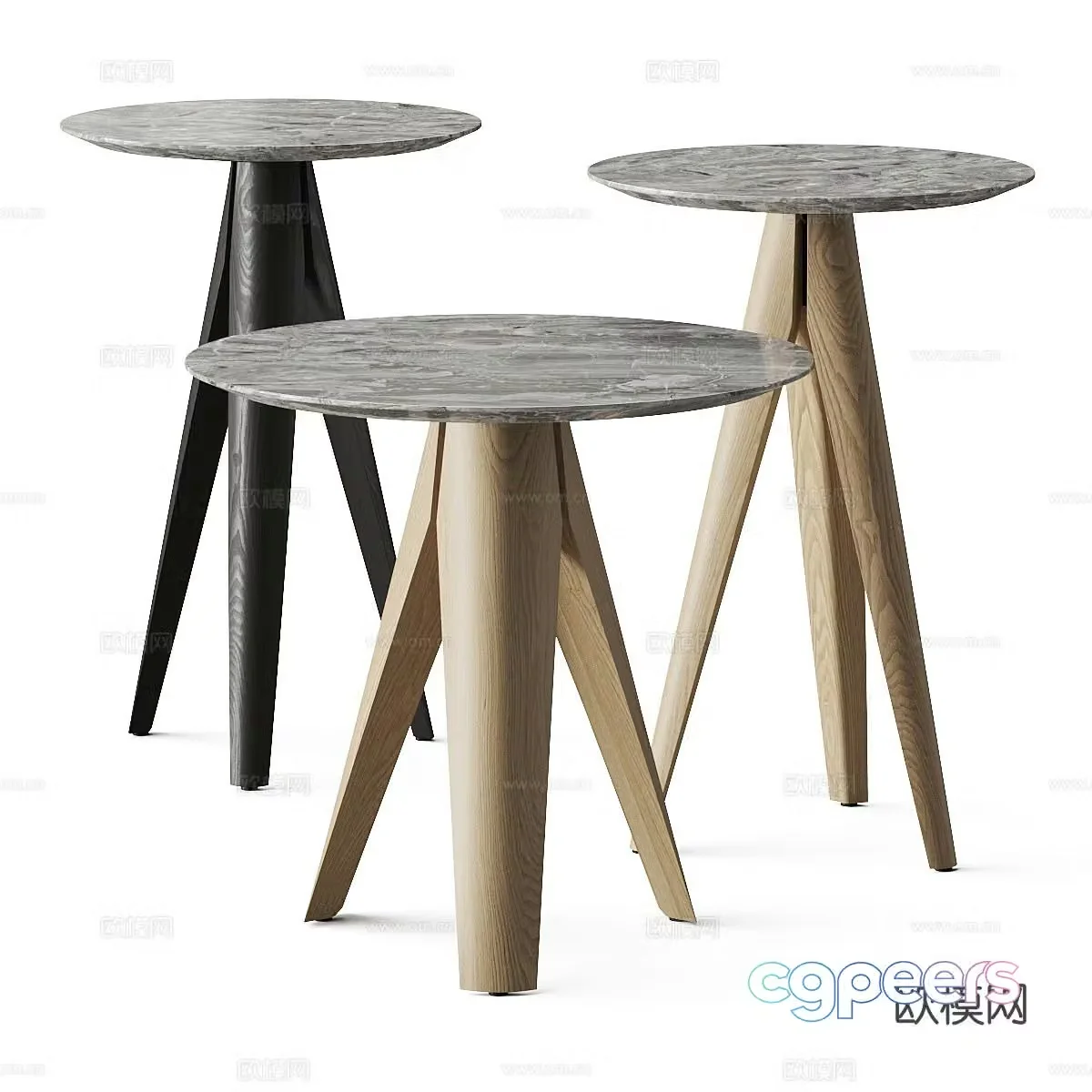 New Chinese style side table and corner table 3D model