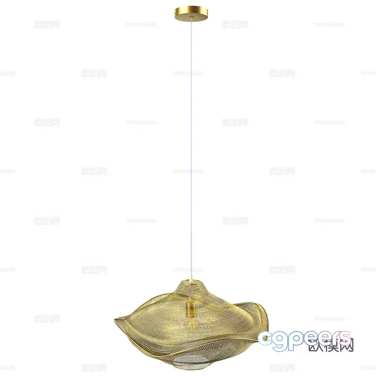 Light luxury chandelier restaurant chandelier 3d model