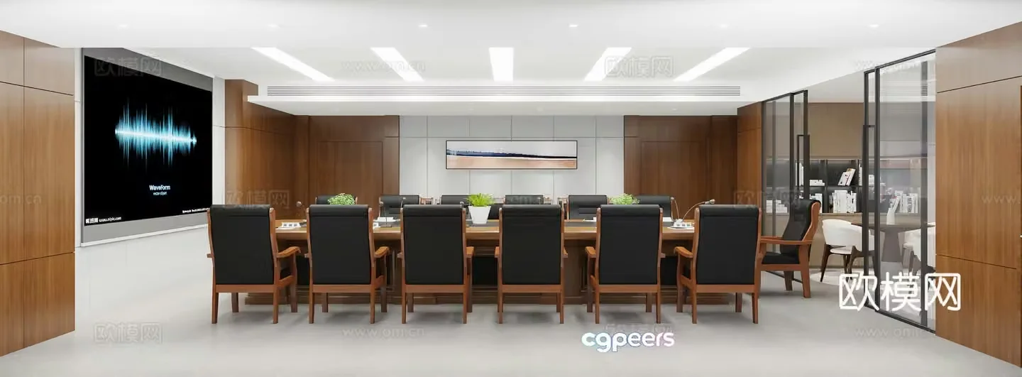 Modern conference room 3d model