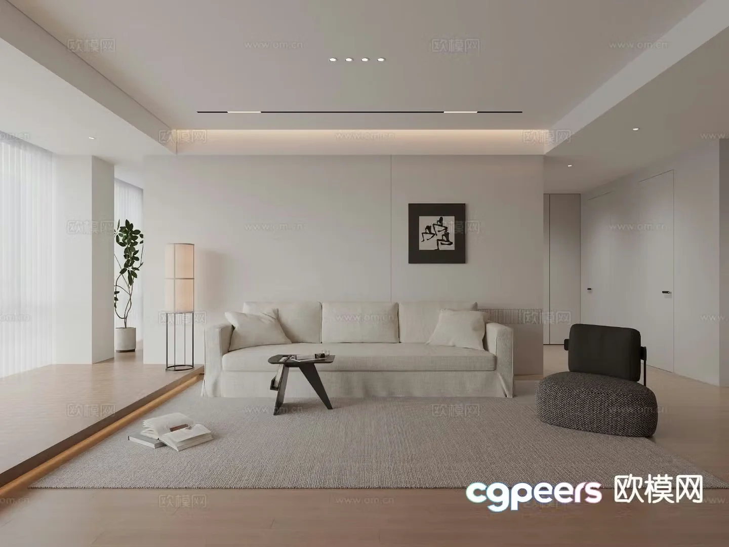 Modern living room 3d model