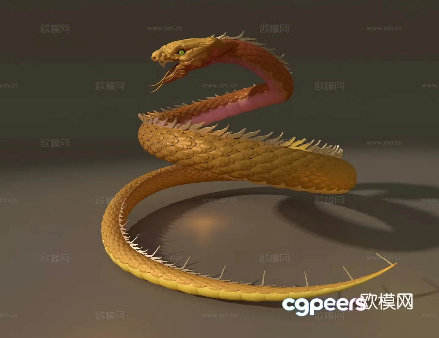 Cartoon snake trendy toy sculpture ornament 3d model