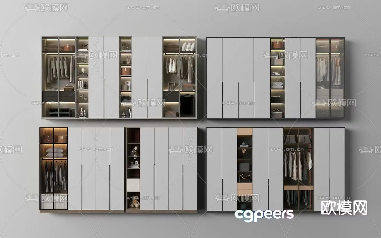 Modern wardrobe 3d model