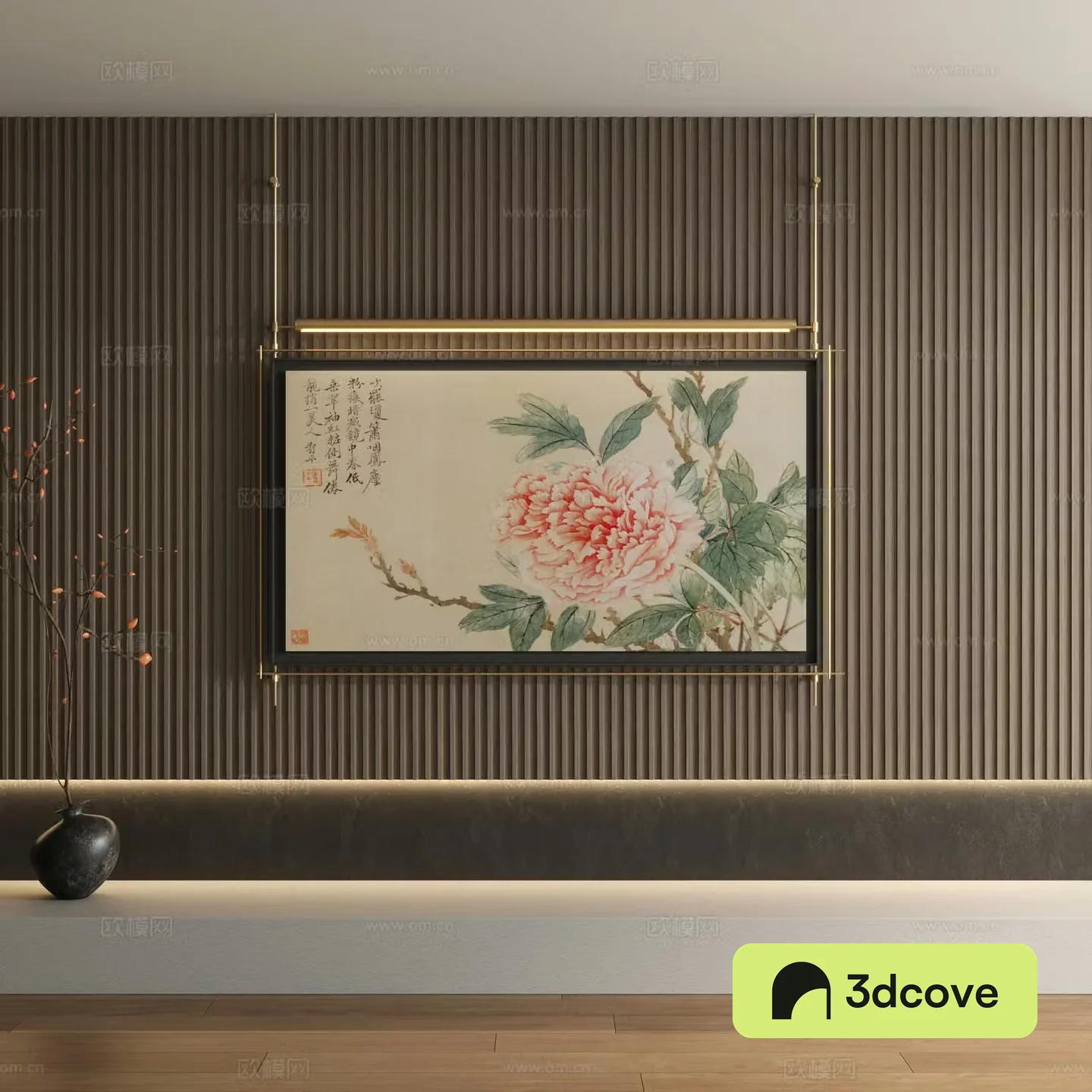 New Chinese style decorative painting flower painting hanging painting