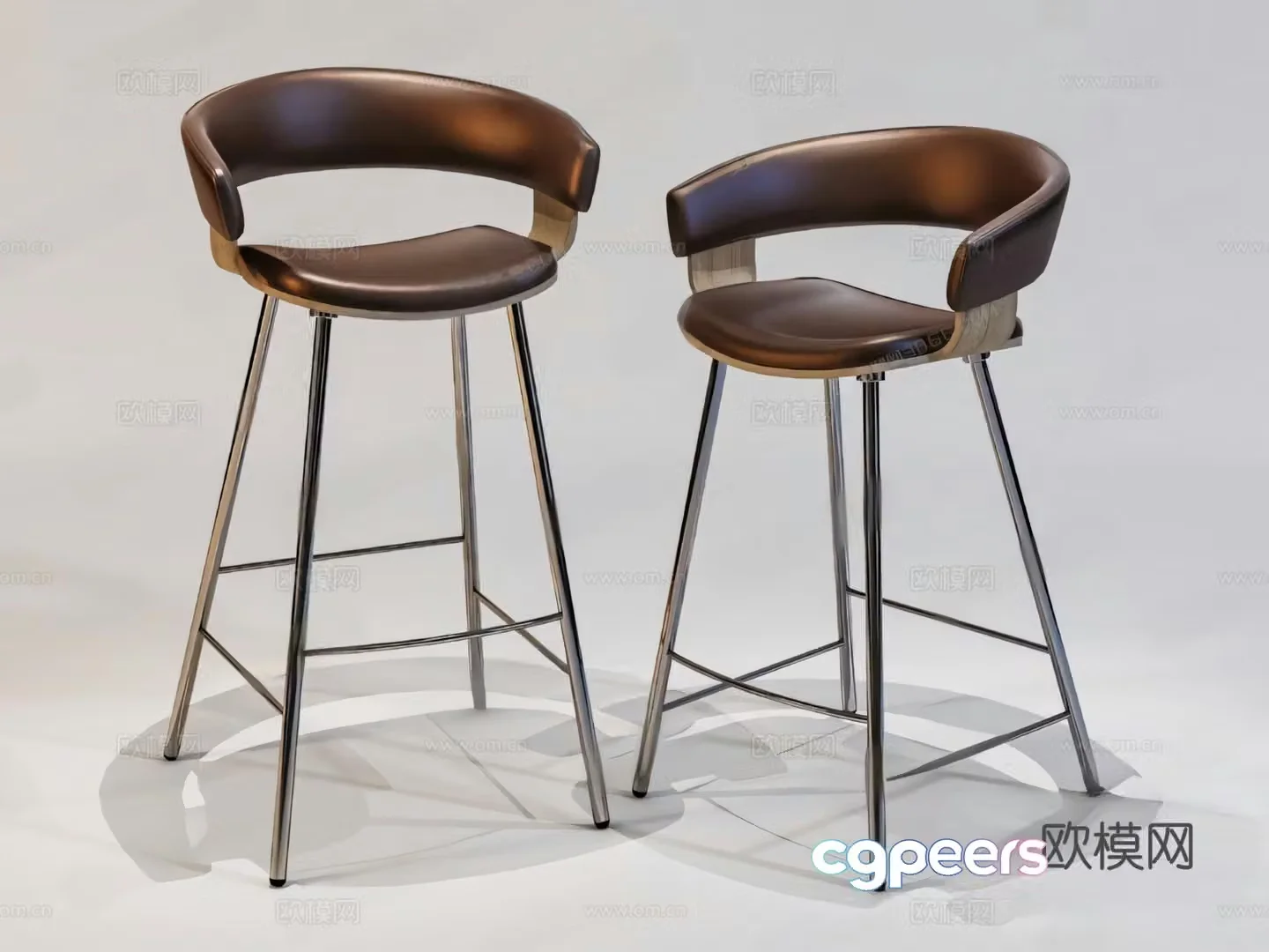 Medieval style bar stool bar stool leather bar stool 3d model