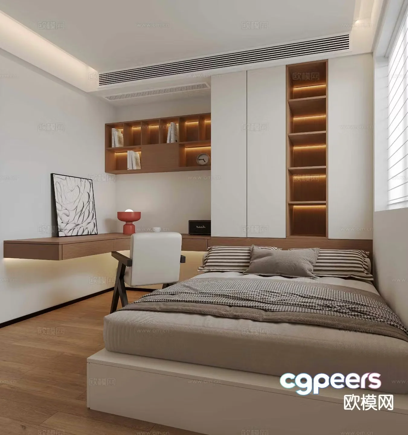 Wabi-sabi tatami bedroom second bedroom 3D model