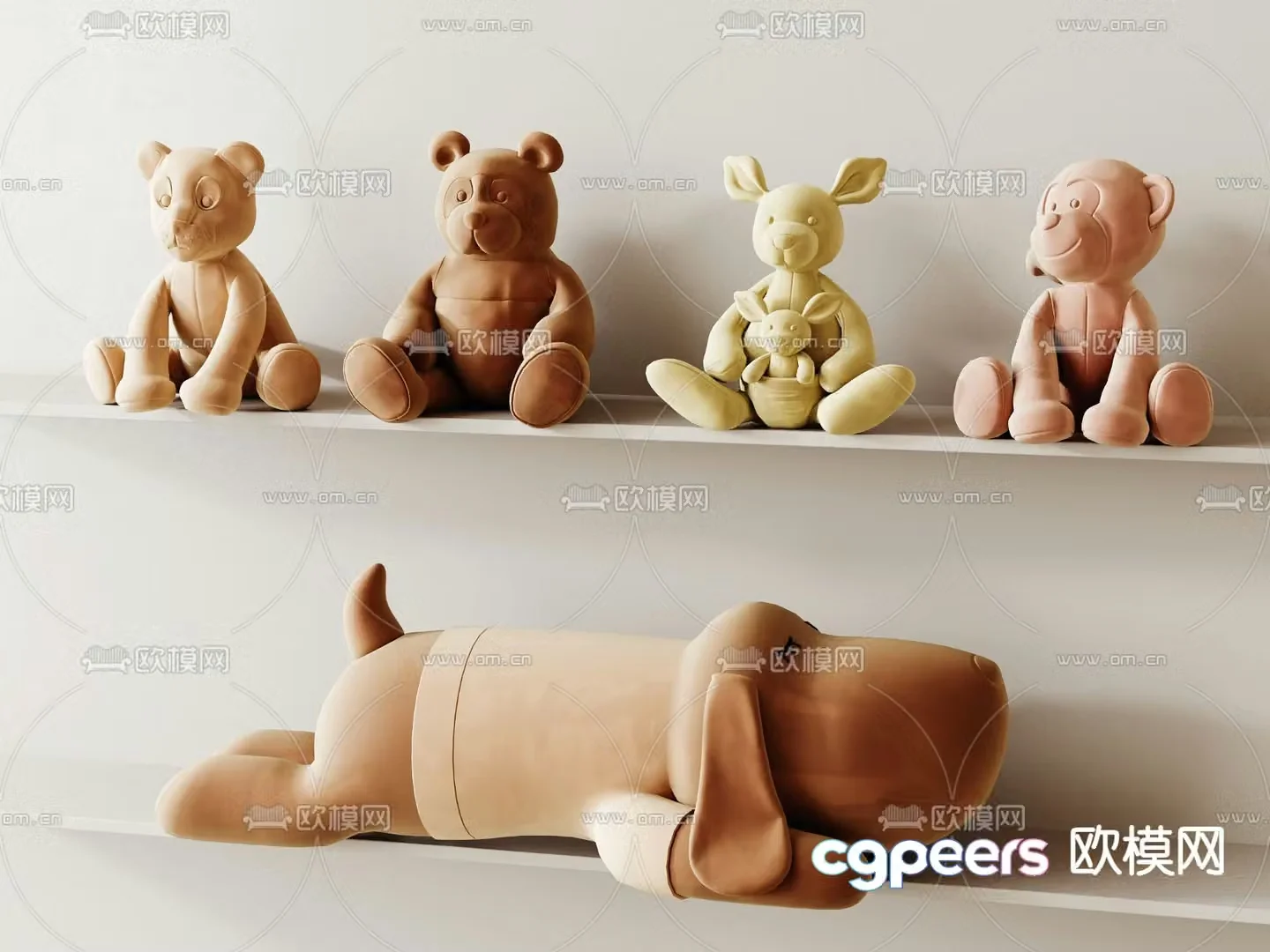 pet doll doll plush toy 3d model