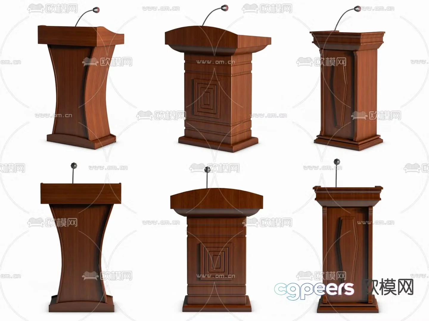 Vertical podium host podium welcome podium 3D model