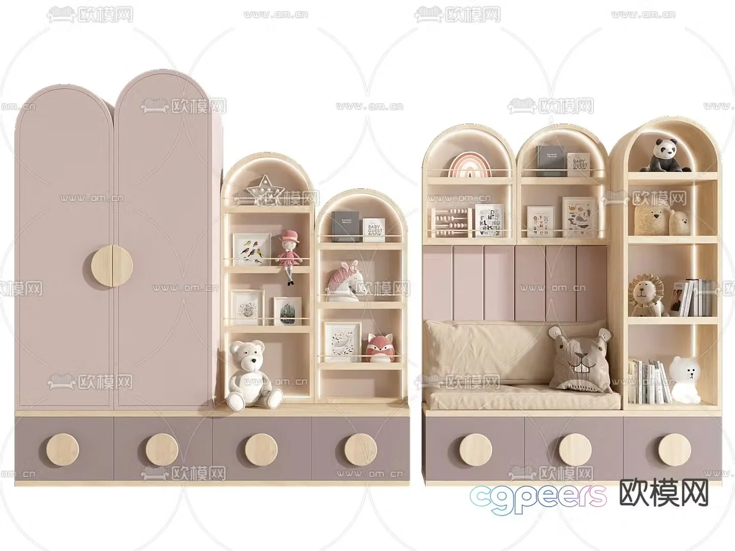 Children’s bookcase 3d model