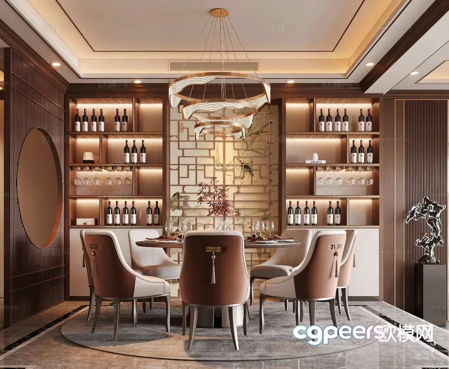 New Chinese restaurant 3d model