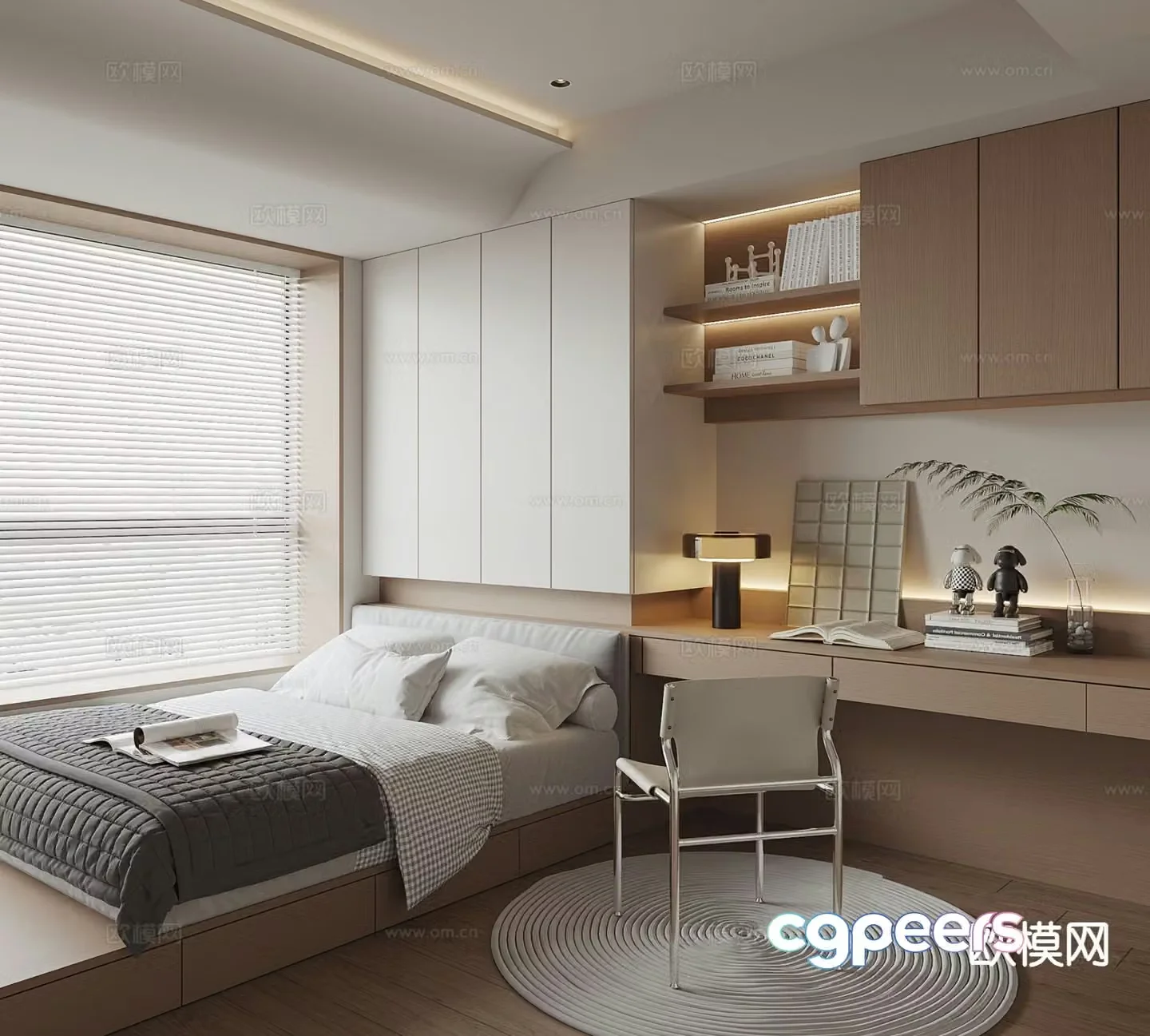 3d model of tatami bedroom and second bedroom
