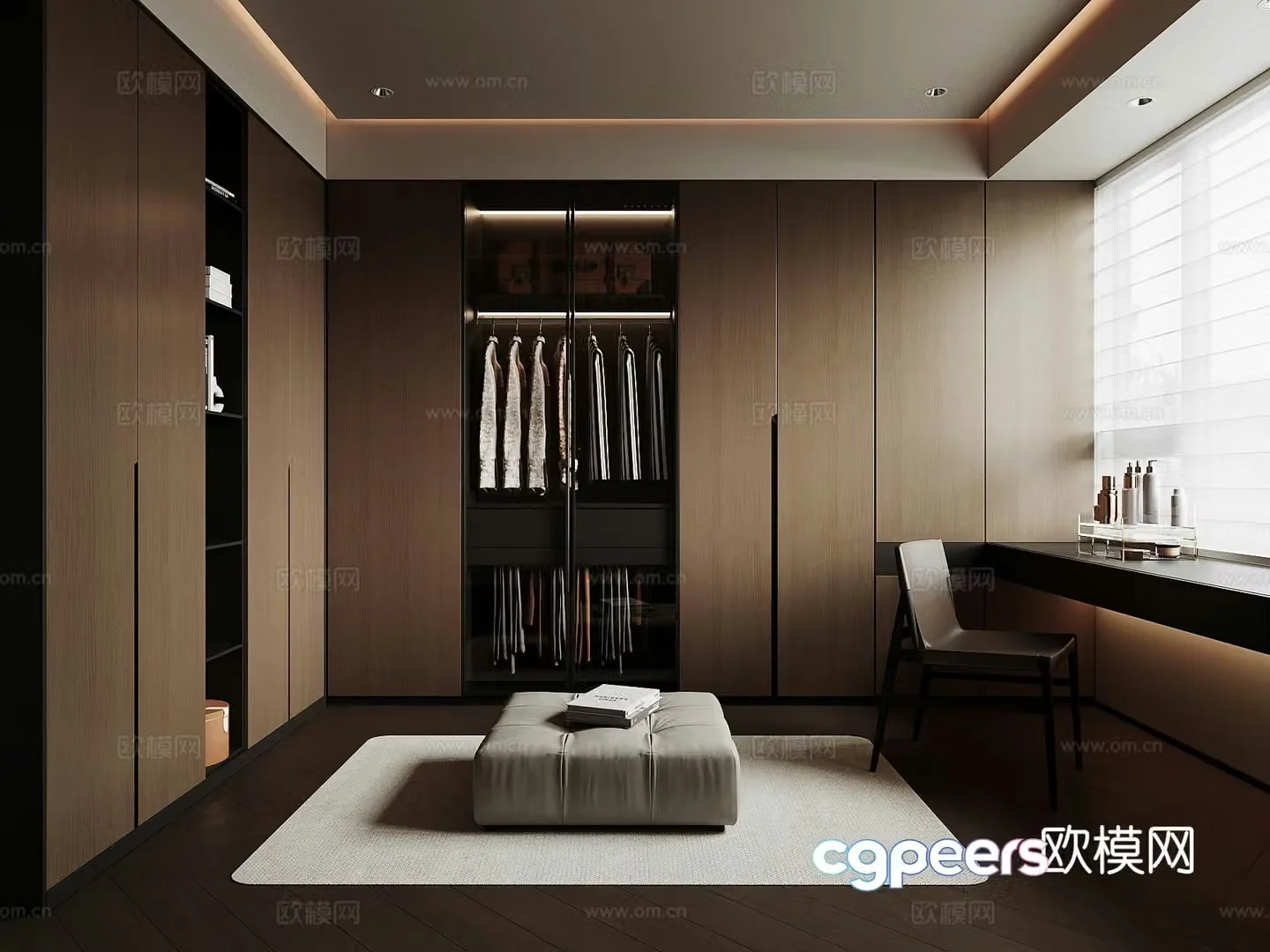 Italian cloakroom wardrobe chair 3d model