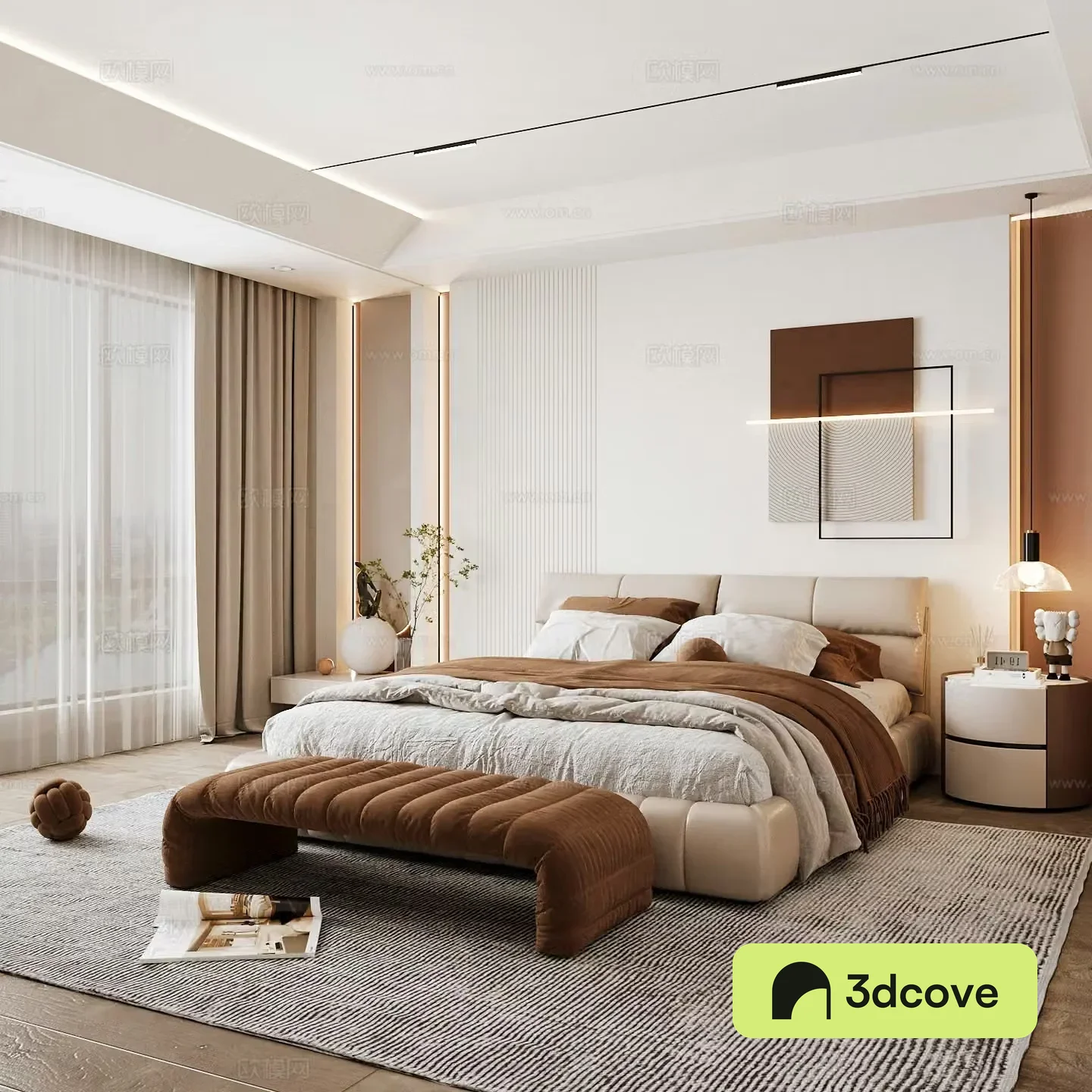 Modern home bedroom Modern bedroom Italian bedroom Simple bedroom Italian bed