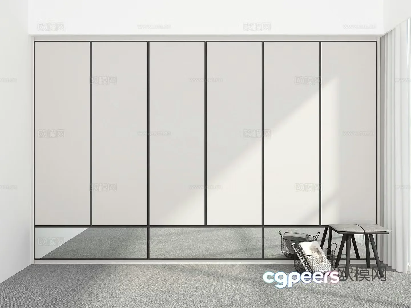 Modern wardrobe 3d model