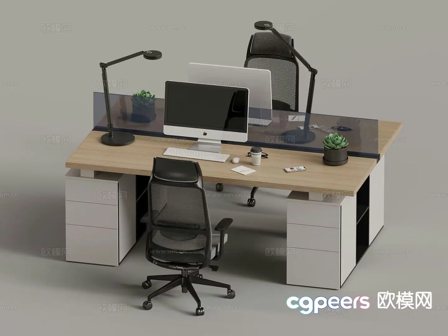 office desk chair post 3d model