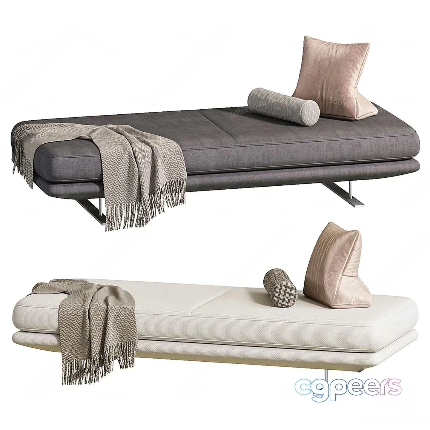 Modern Futon Sofa 3D Model – 19425 – VRAY Render