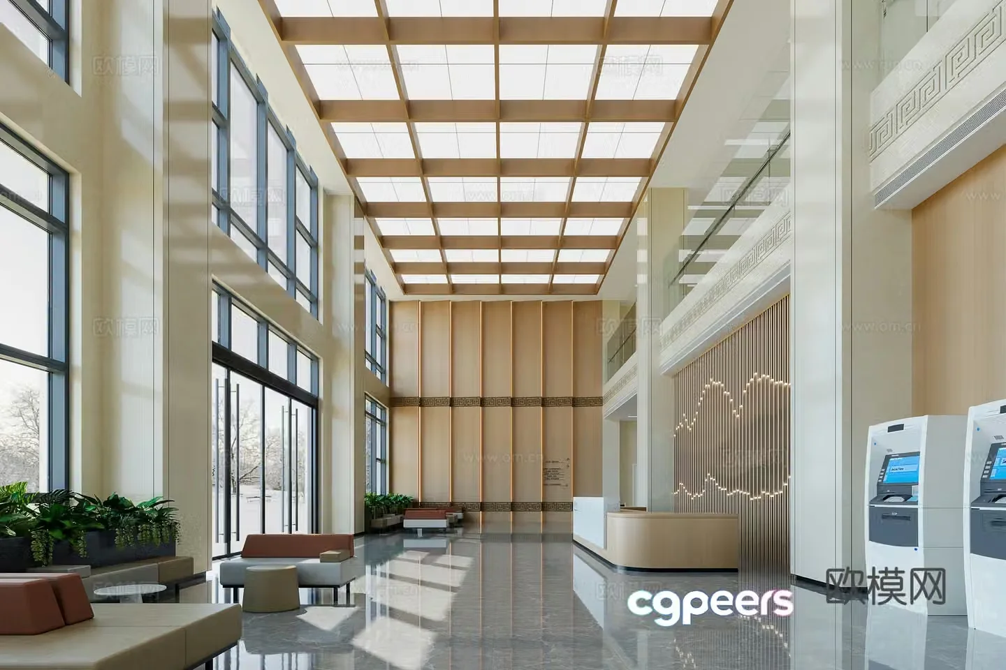 Hospital hall 3d model