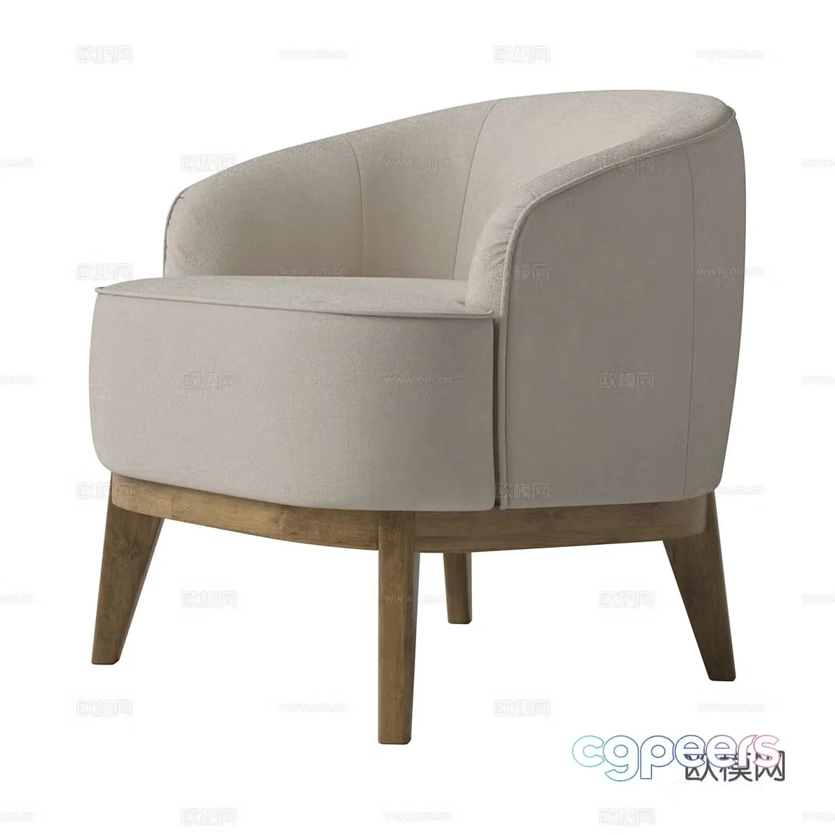 Modern simple single sofa single sofa simple sofa living room sofa casual sofa 3d model