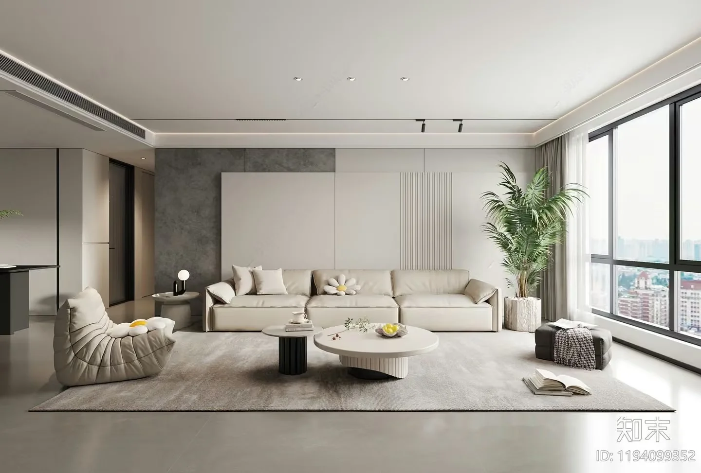 Modern Living Room 3D Model – 23027 – CORONA Render