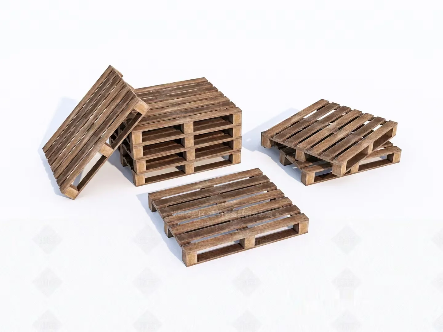 Wooden Pallets 3D Model – 9031 – VRAY Render