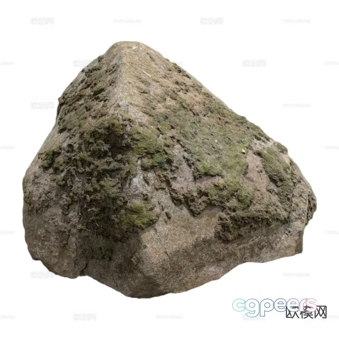 modern stone rock granite 3d model