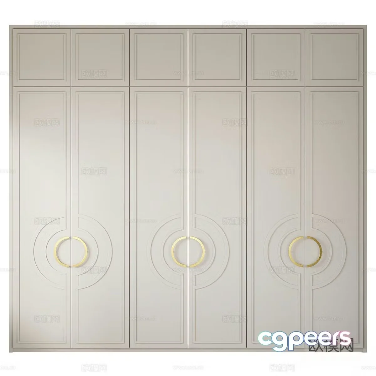 New Chinese style wardrobe 3D model