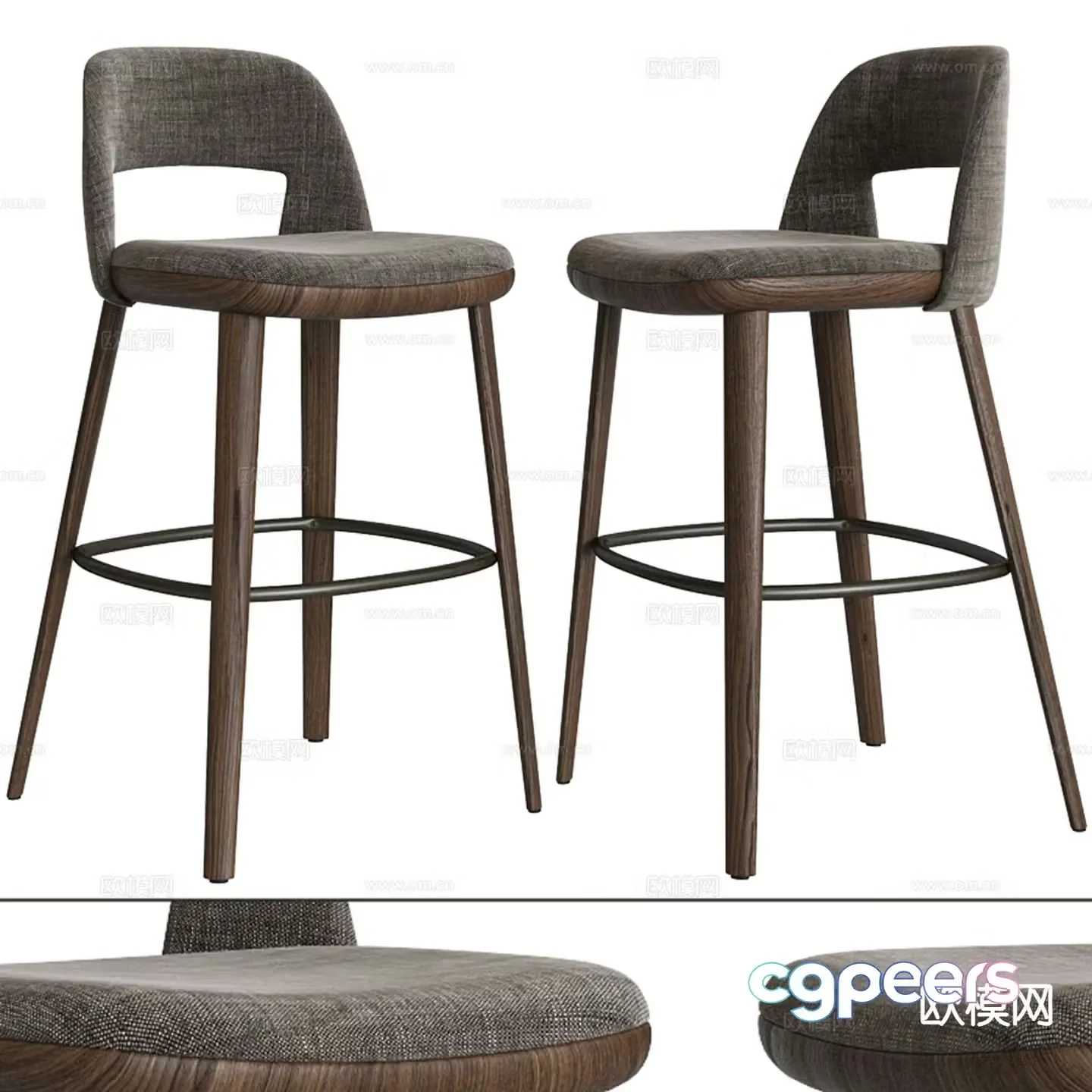 Path Bross bar stool bar stool high stool 3d model
