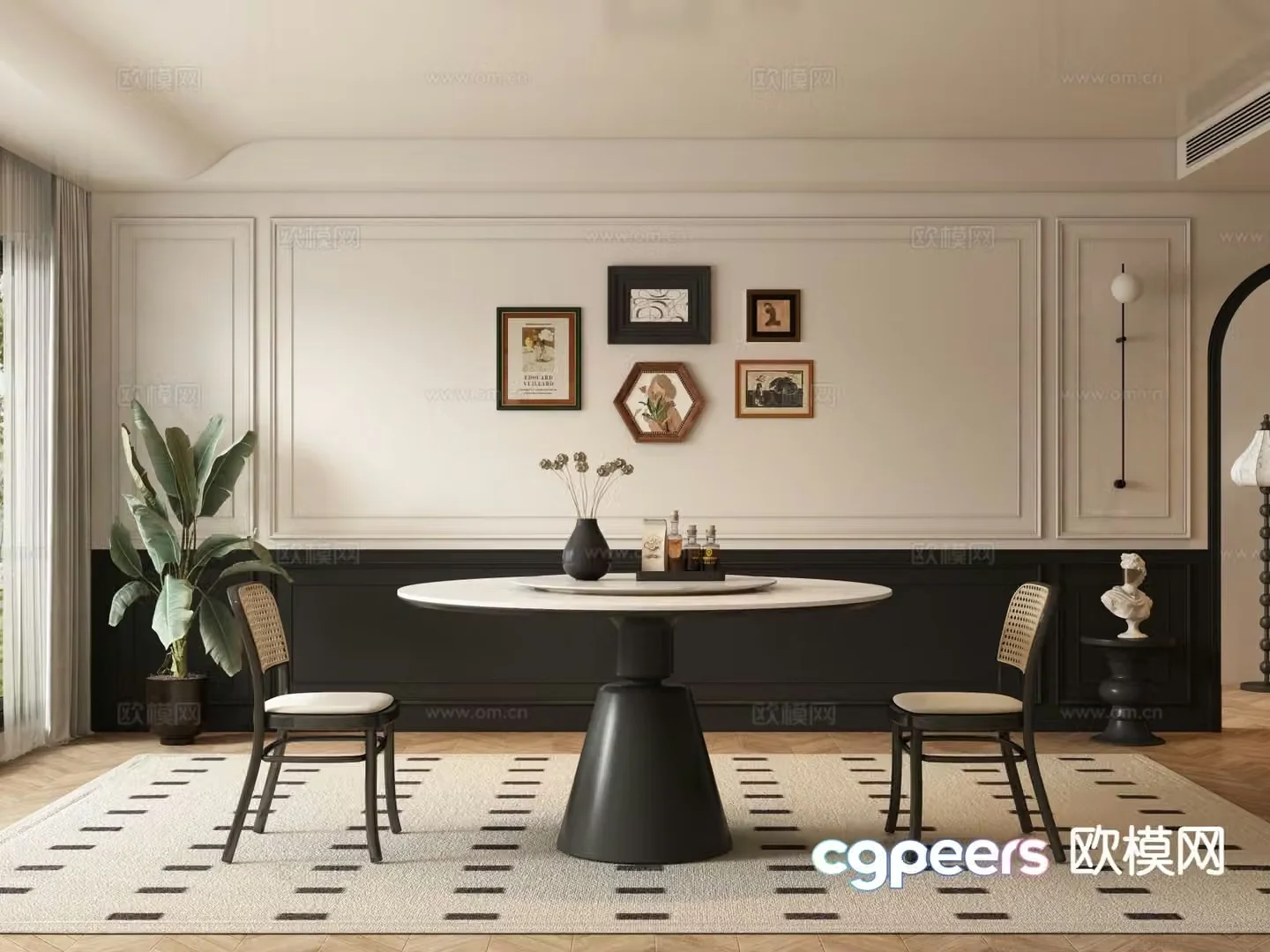 French restaurant 3d model