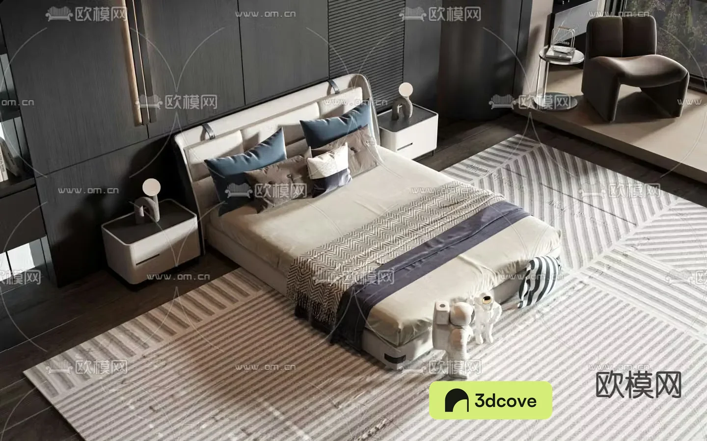 Modern double bed