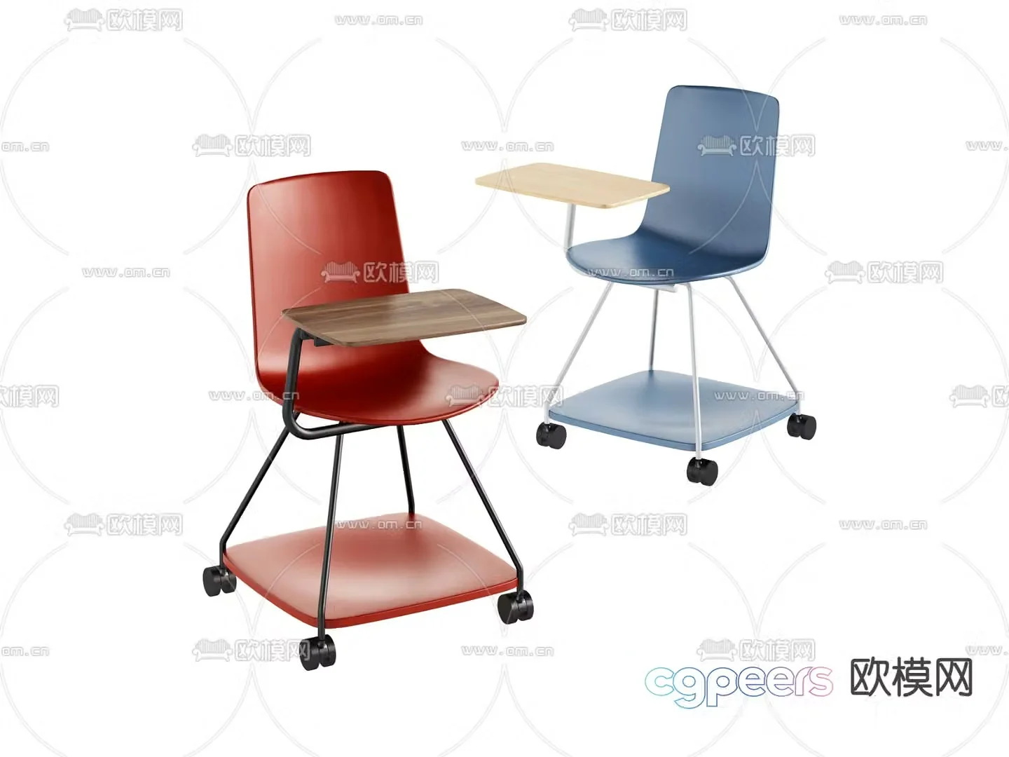 Modern seat training chair office chair 3d model
