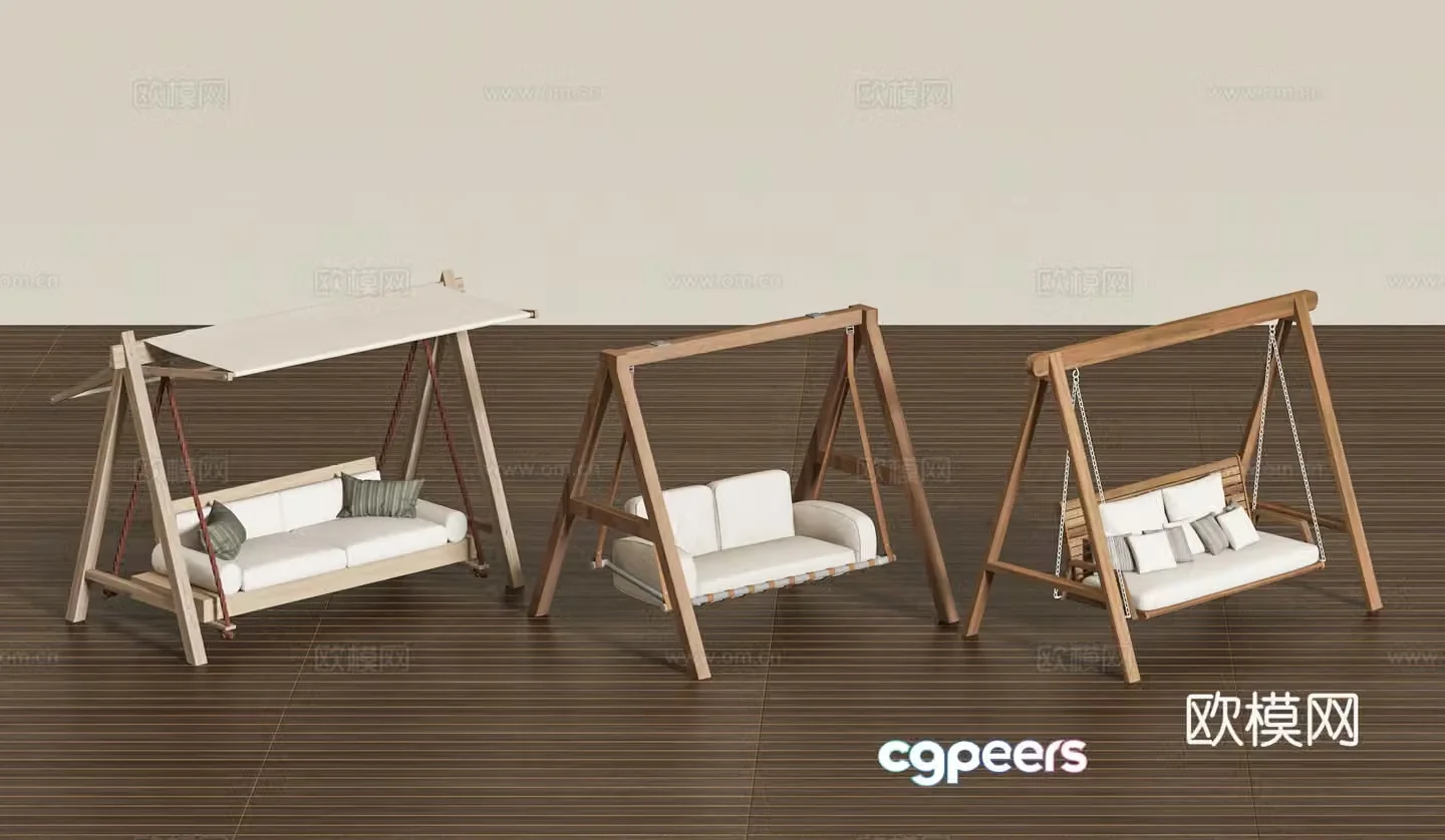 Modern hanging chair swing chair cradle chair 3d model