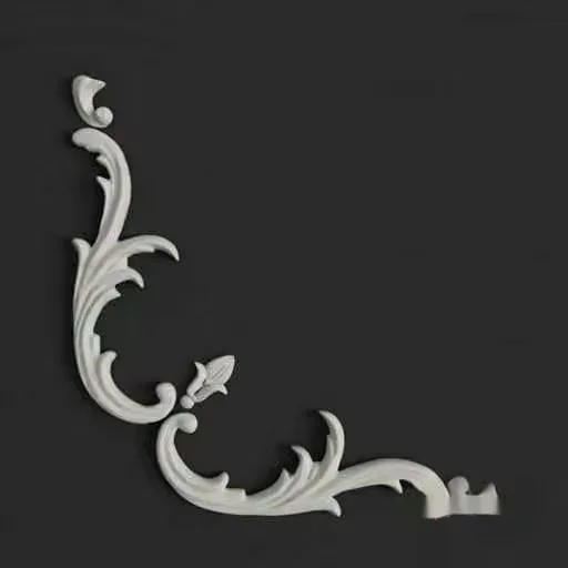 White Decorative Wall Molding 3D Model – 4041 – VRAY Render