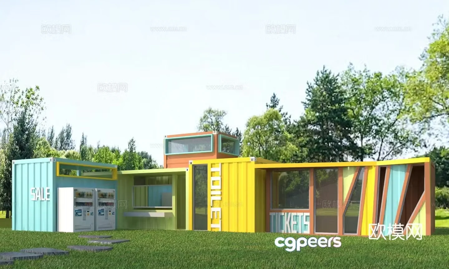 Modern public toilet travel public toilet public toilet 3d model
