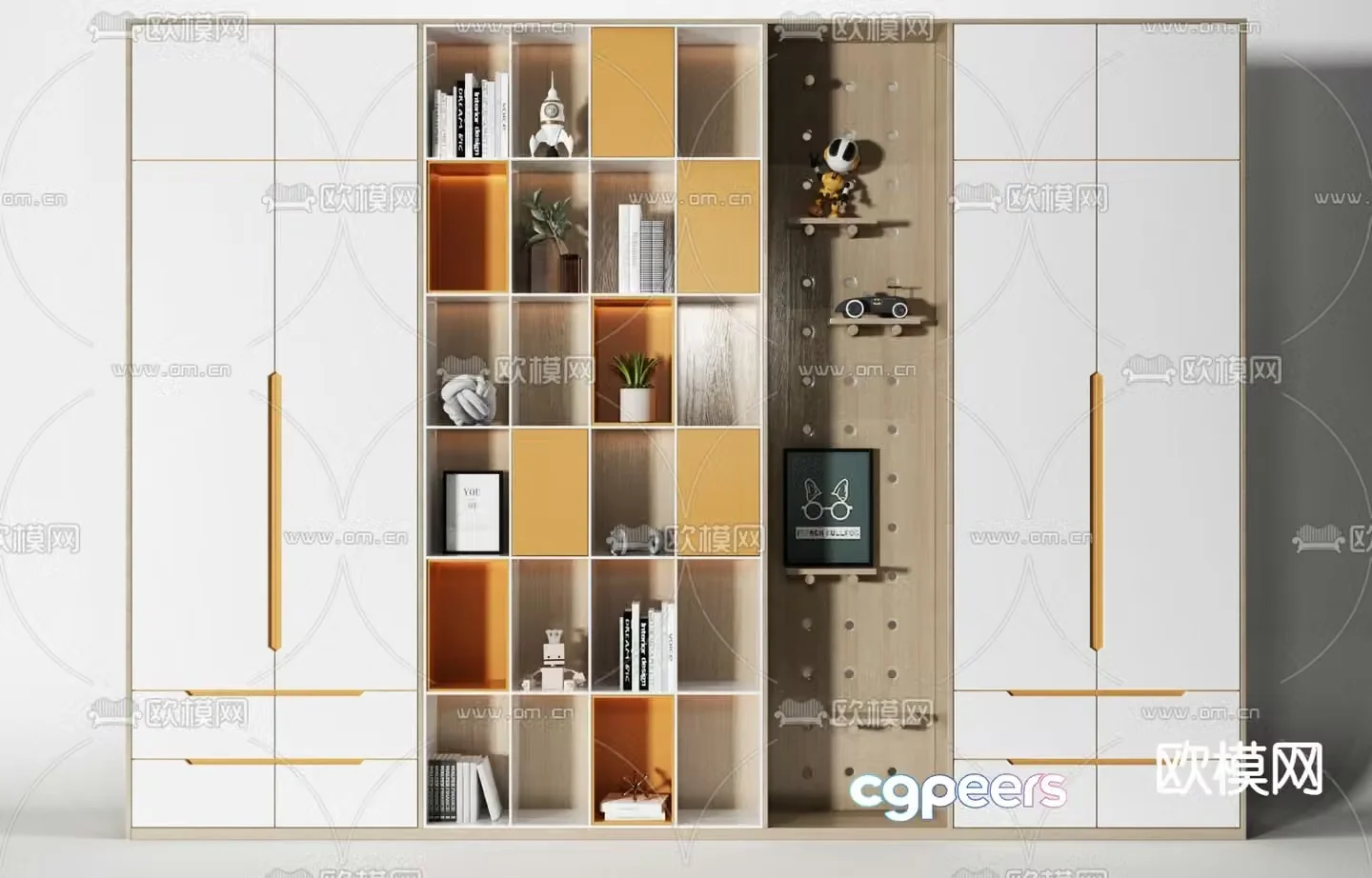 Modern children’s decorative cabinet 3d model