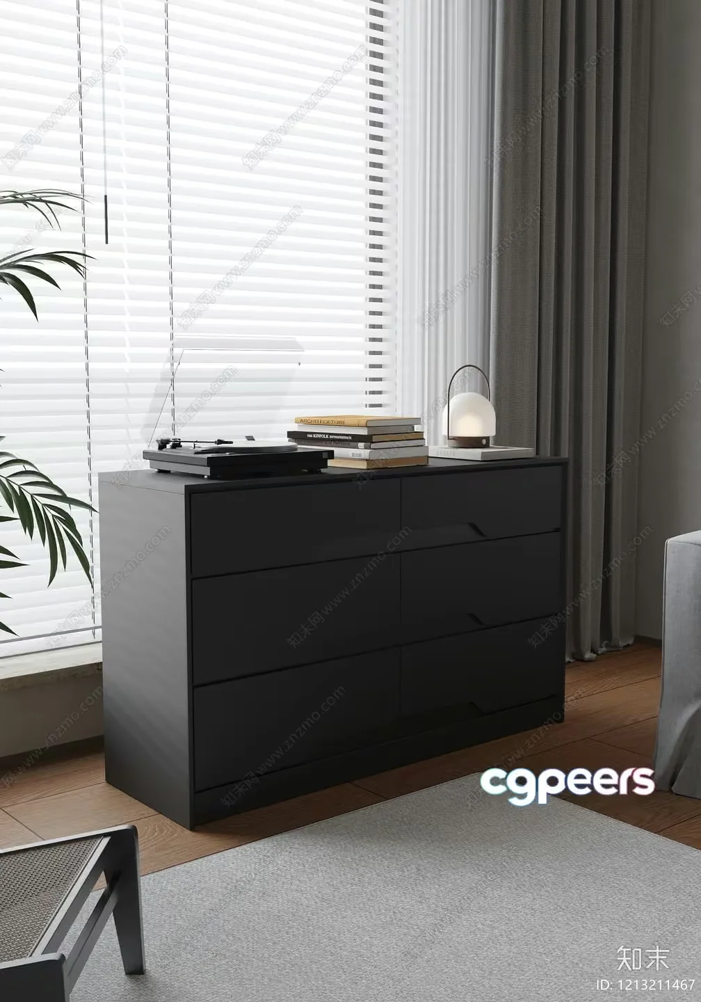 Modern Living Room 3D Model – 18298 – VRAY Render