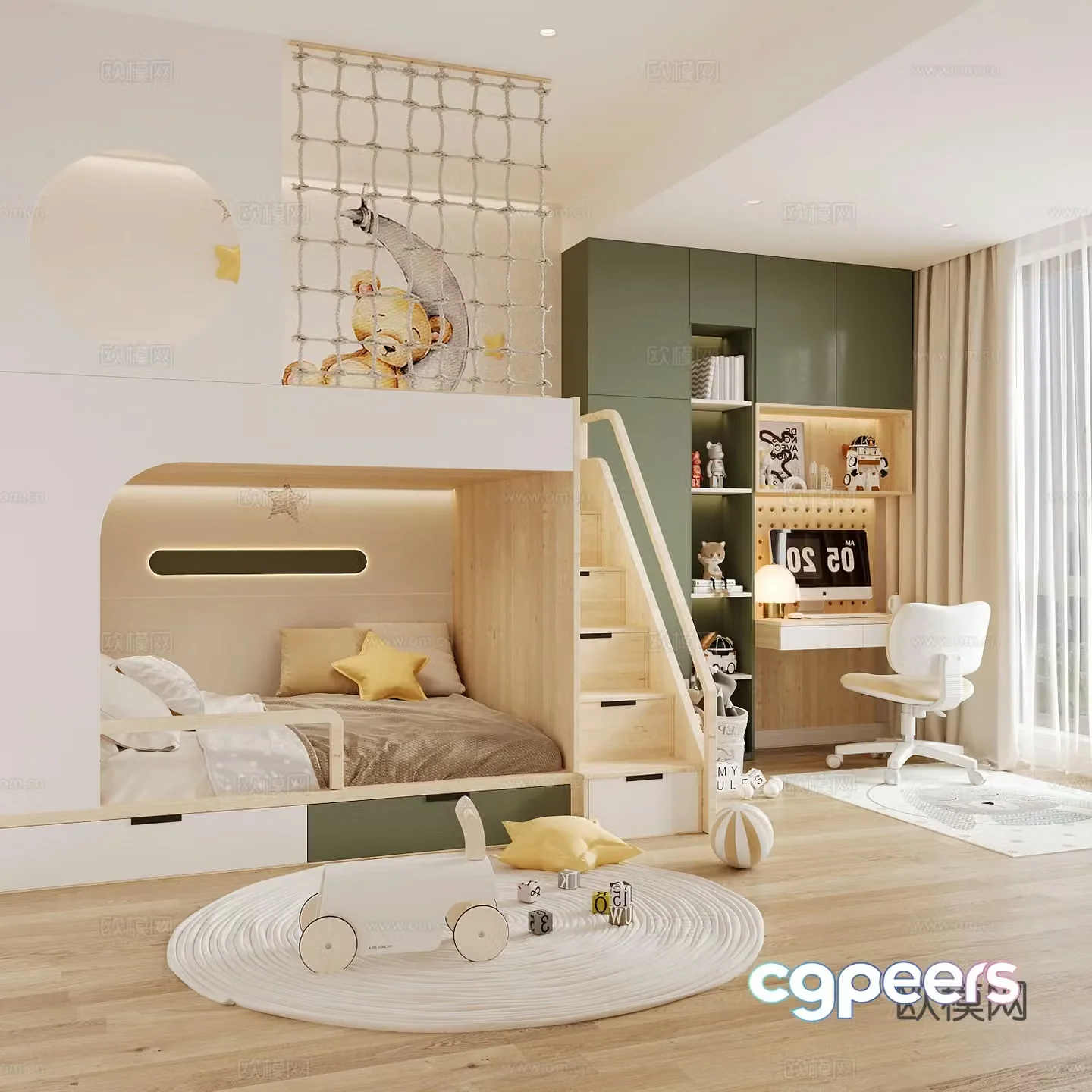 Modern children’s room children’s room 3d model