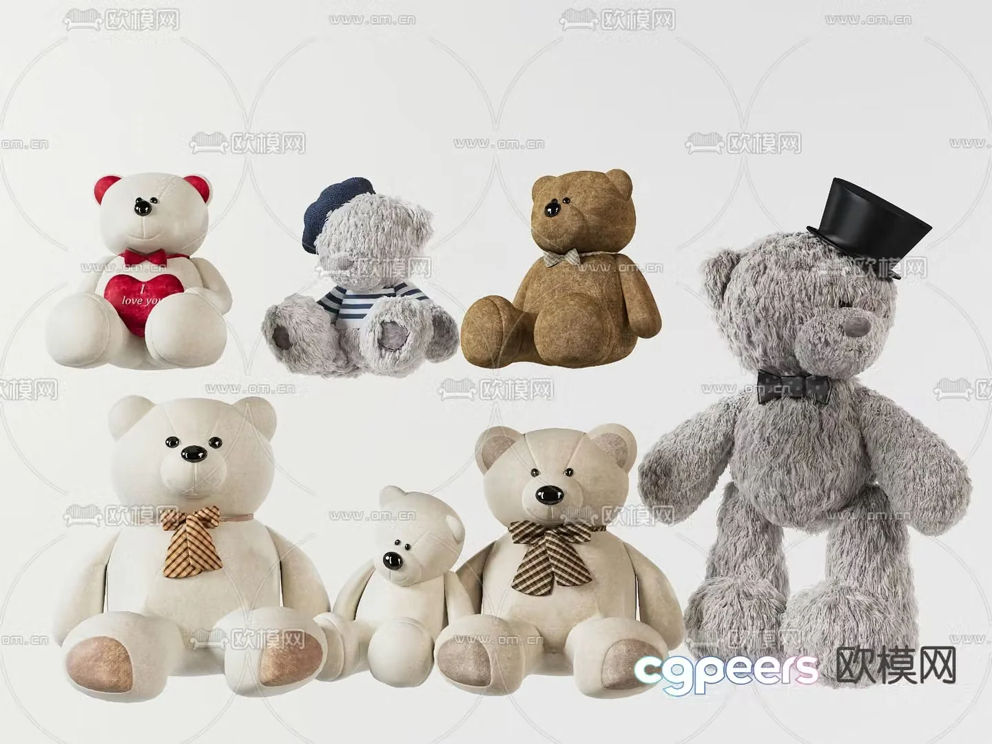 Plush toy doll doll 3d model